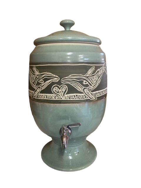 11 Litre Water Filter System - Hand Carved Humpback Whales