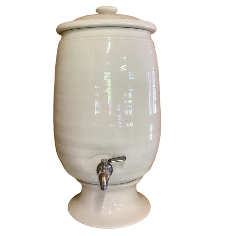 12-14 litre Gloss White Handmade Pottery Water System