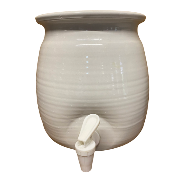 Kombucha Jar - white 9 litre- discounted (glaze flaws)