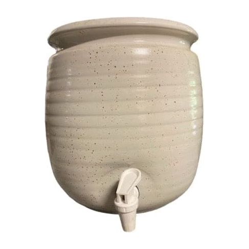 Kombucha Jar - Speckled Eggshell 9 litre- discounted (glaze flaws)