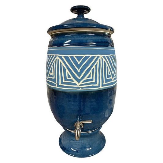 Original 12 Litre Water Filter System - Geometrics in Blue with Ultra Sterasyl filter