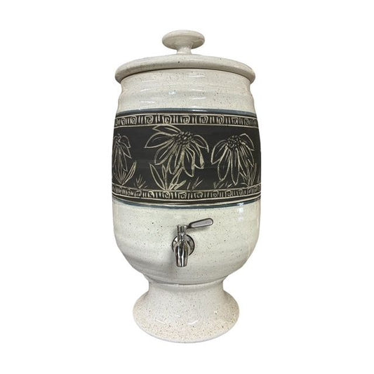 12 Litre Water Filter System - etched Flowers in Granite w/ Ultra Fluoride Filter