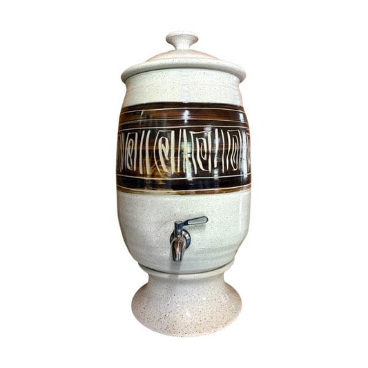 12 litre Granite with brown slip decoration w/ Ultra Fluoride