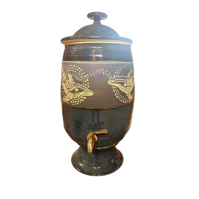 12-14 litre "Whale Talk" in blue glaze   with Ultra Fluoride filter